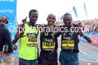 From left to right: 2nd Mike Kigen, winner Mo Farah and 3rd Stephen Kiprotich in the mens 2014 BUPA Great North Run. Photo: David T. Hewitson/Sports for All Pics